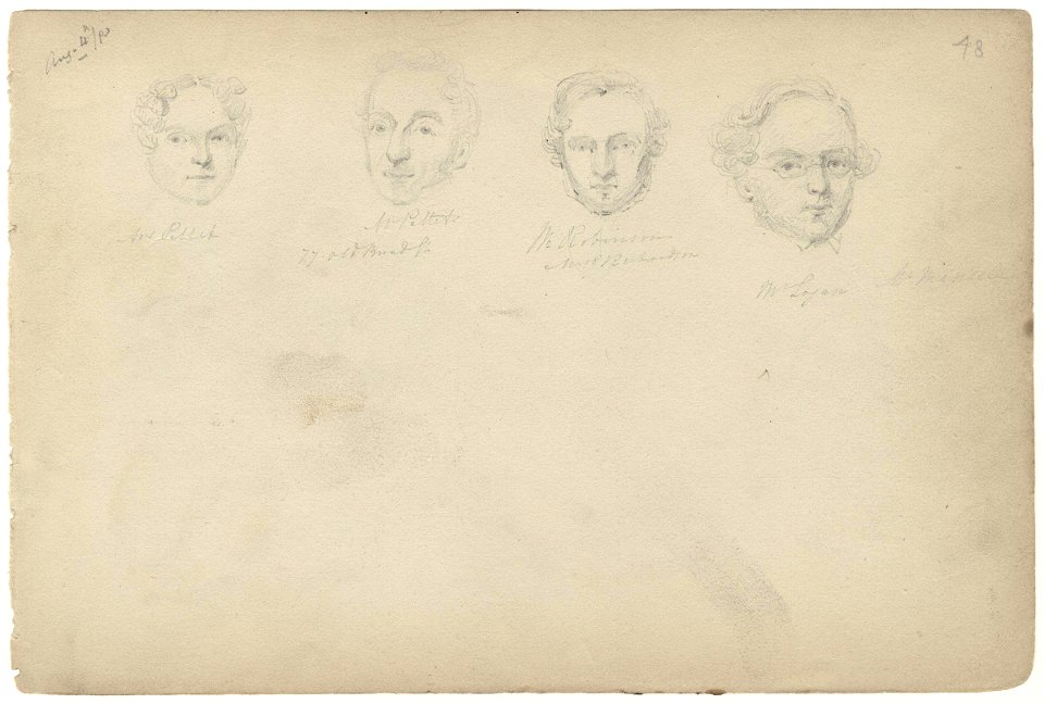 Mr Pettet; possibly Mrs Pettet; Mr Robinson and possibly Mr Layall (Mr Mansell) by William Egley