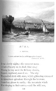 Mount Aetna engraving by William Miller after R P Bonington