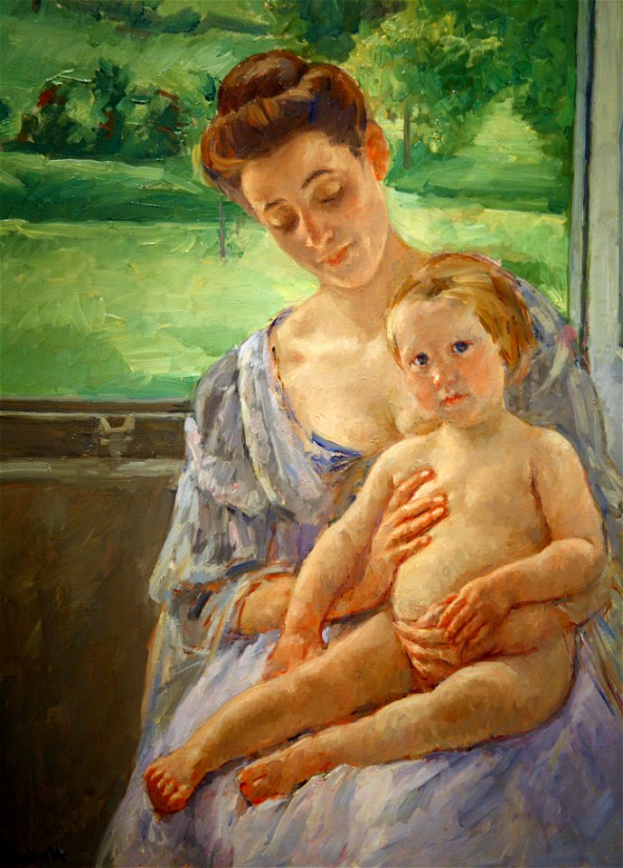 Mother and Child in the Conservatory by Mary Cassatt