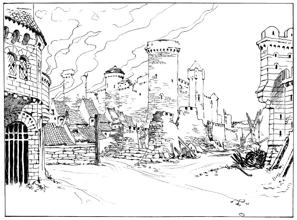 Massenet - Esclarmonde - Décor de Charles Bianchini - 3e acte, 1er tableau - dessin de G. Stein, 1889