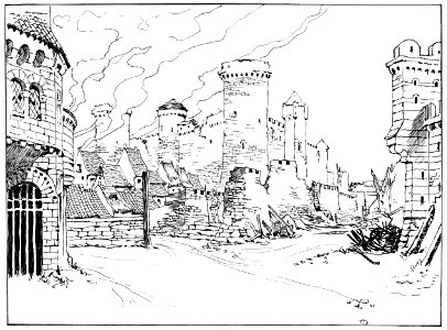 Massenet - Esclarmonde - Décor de Charles Bianchini - 3e acte, 1er tableau - dessin de G. Stein, 1889