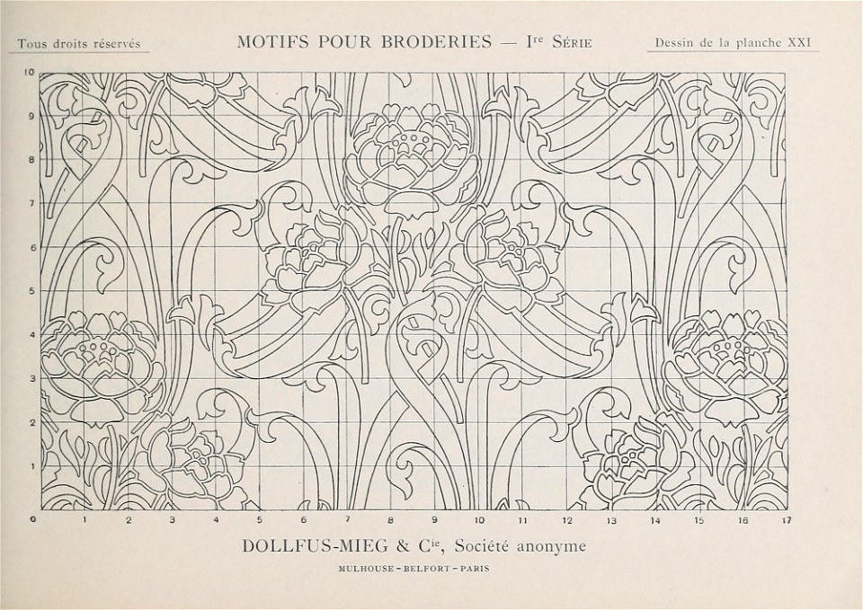 Motifs pour Broderies - 1re série - Planche 21 Dessin