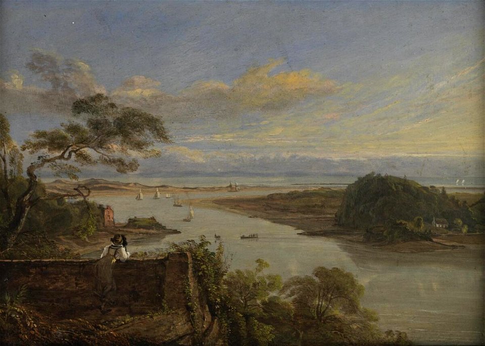 Mouth of the Neath river from Britan Ferry grounds, the seat of the Earl of Jersey