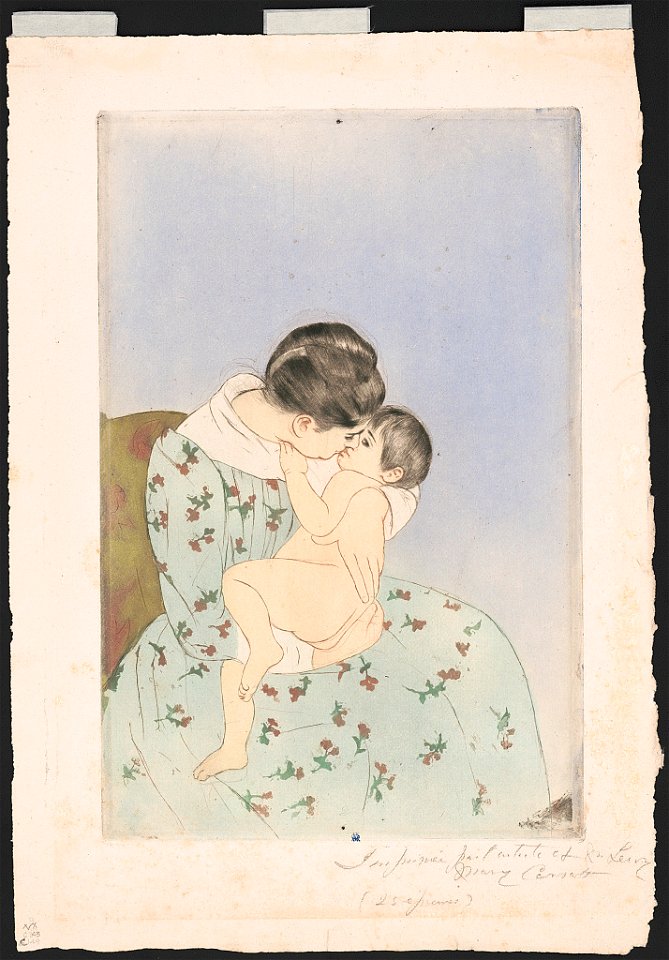Mother's kiss - Mary Cassatt ; MC (monogram). LCCN2015646310