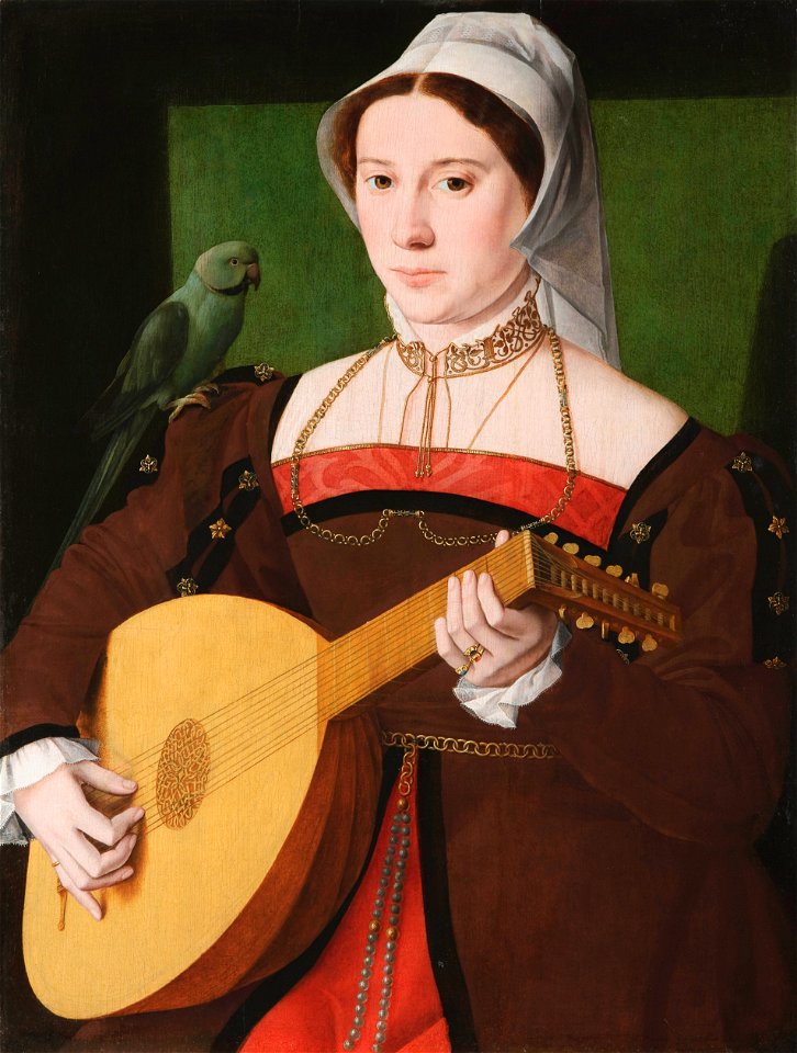 Master of the 1540s Portrait of a Woman Playing a Lute