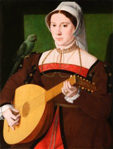 Master of the 1540s Portrait of a Woman Playing a Lute