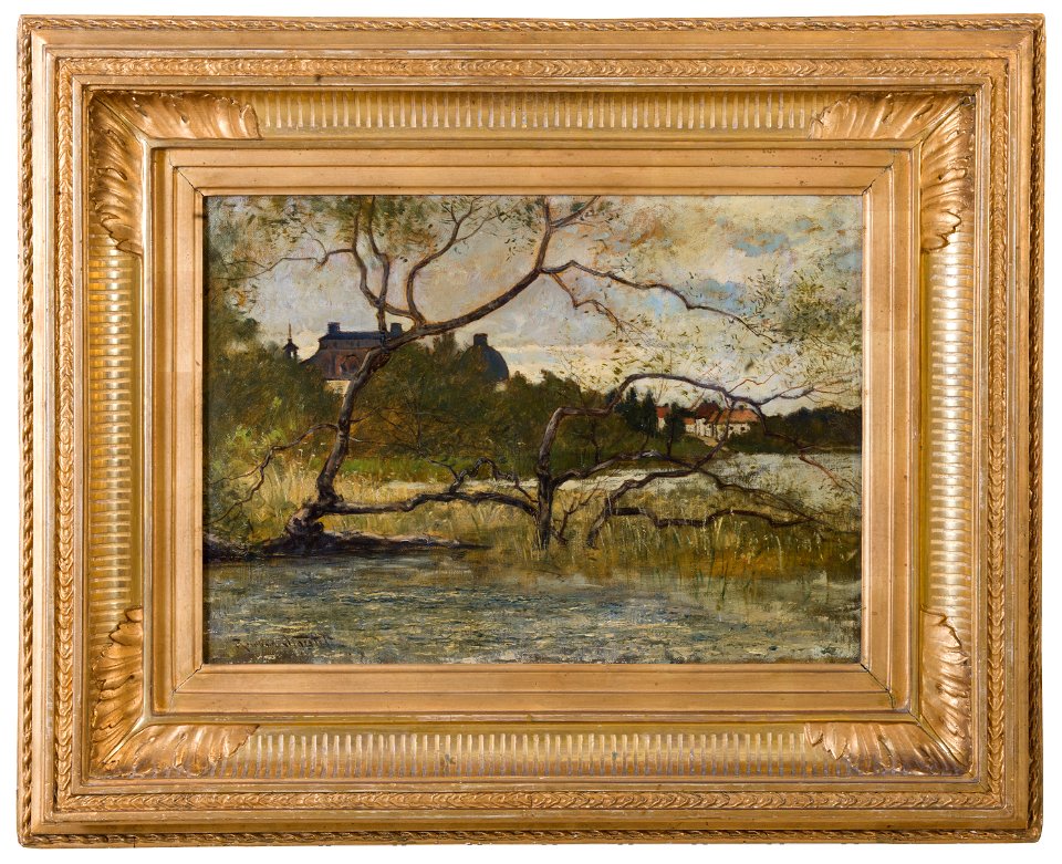 Motif from Drottningholm (Reinhold Norstedt) - Nationalmuseum - 18758