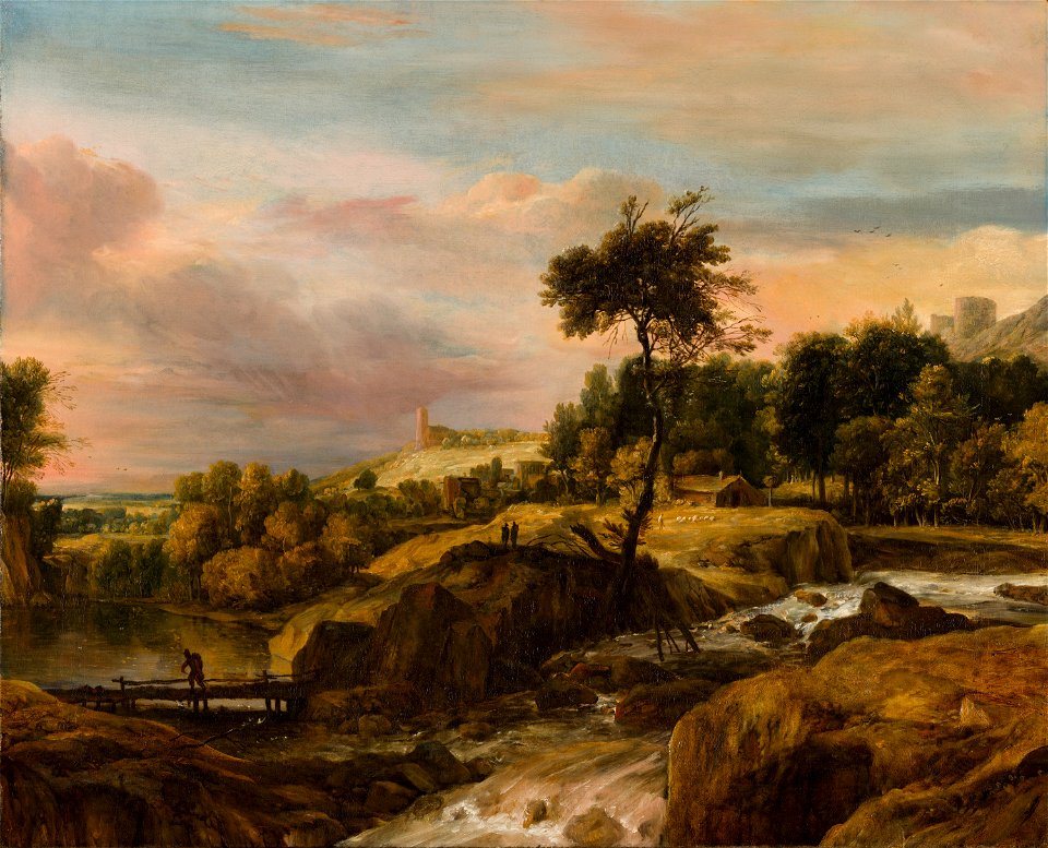 Mountainous Landscape with Waterfall by Roelant Roghman Mauritshuis 1124
