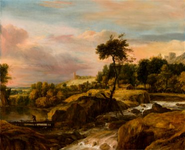 Mountainous Landscape with Waterfall by Roelant Roghman Mauritshuis 1124