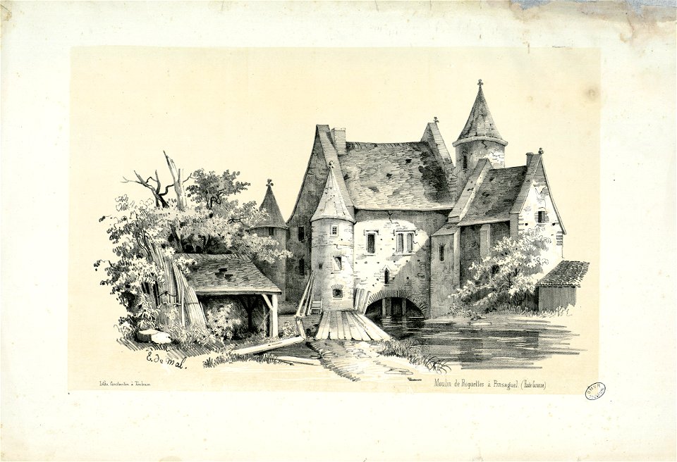Moulin de Roquelles à Pinsaguel (Haute Garonne) - Fonds Ancely - B315556101 A MALBOS 1 013