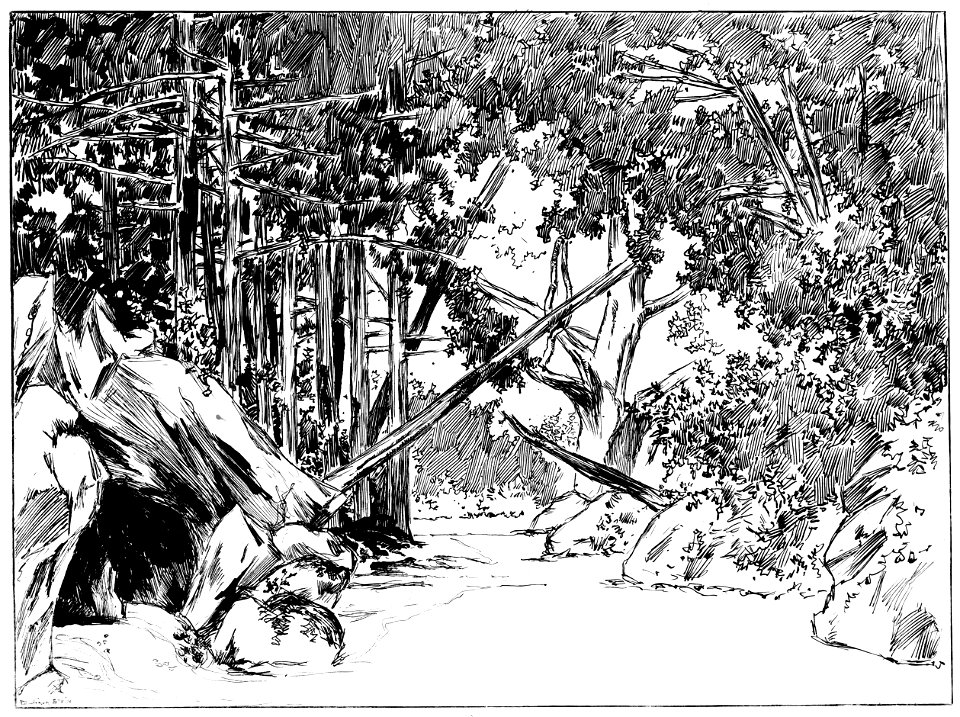 Massenet - Esclarmonde - Décor de Charles Bianchini - 4e acte - dessin de G. Stein, 1889