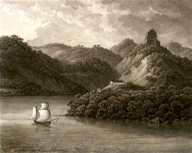Maximilian zu Wied-Neuwied - Vue du rocher Tucutucuara sur la rivière Espirito Santo
