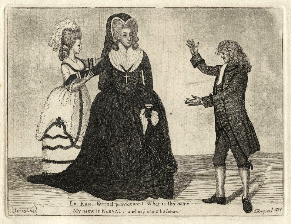 Mrs Woods; Sarah Siddons (née Kemble); Mr Sutherland in Hume's 'Douglas by John Kay
