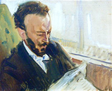 Max Slevogt Francisco d'Andrade Zeitung lesend 1903