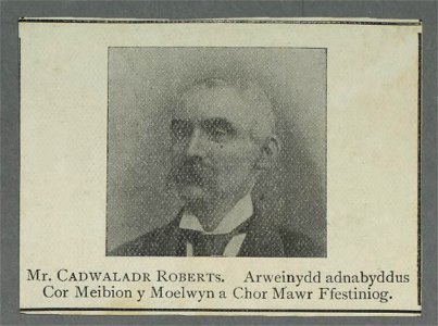 Mr. Cadwaladr Roberts arweinydd adnabyddus Cor Meibion y Moelwyn a Chor Mawr Ffestiniog (5449681)