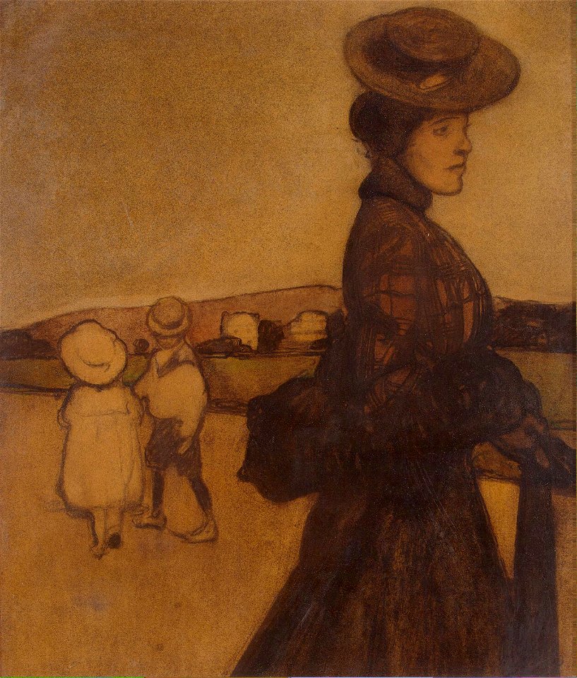 Maxime Dethomas - The Governess (c.1901). 54x46 cm. Held at the Hermitage Museum, Russia