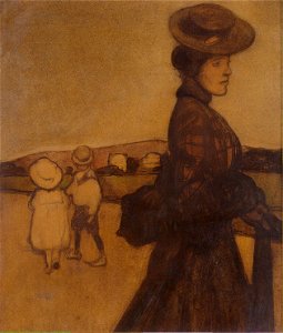 Maxime Dethomas - The Governess (c.1901). 54x46 cm. Held at the Hermitage Museum, Russia