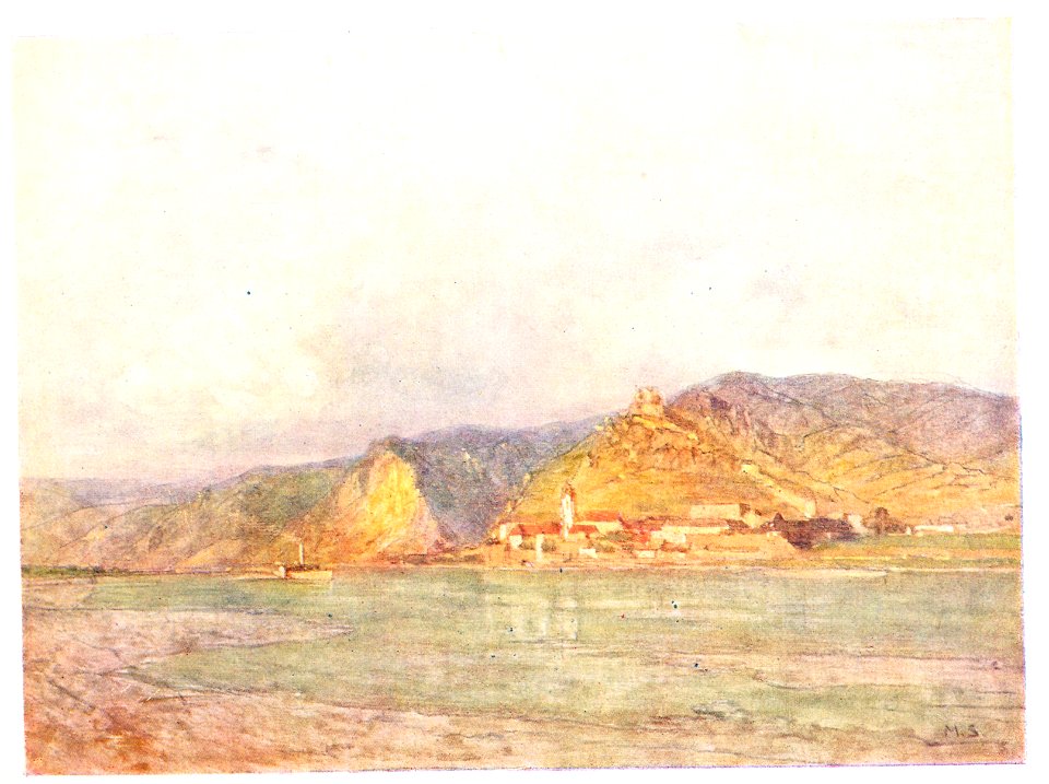 Maximilian Suppantschitsch Blick auf Dürnstein 1924 dgE