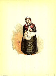 Mrs Bardell 1889 Dickens The Pickwick Papers character by Kyd (Joseph Clayton Clarke)