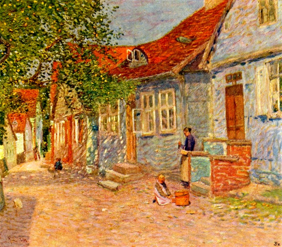 Max Uth - Sonnige Straße in Havelberg, 1913