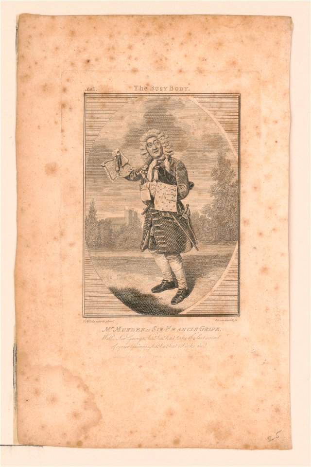 Mr. Munden as Sir Francis Gripe LCCN2003690878
