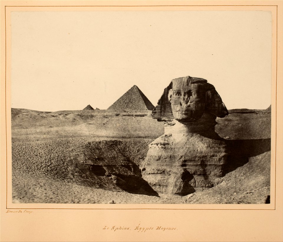 Maxime Du Camp - Le Sphinx, Egypt Moyenne - Google Art Project