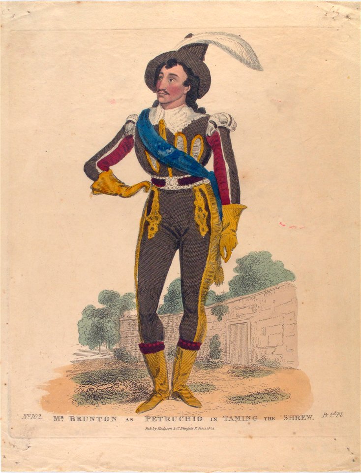 Mr. Brunton as Petruchio in Taming the Shrew - NYPL1156843