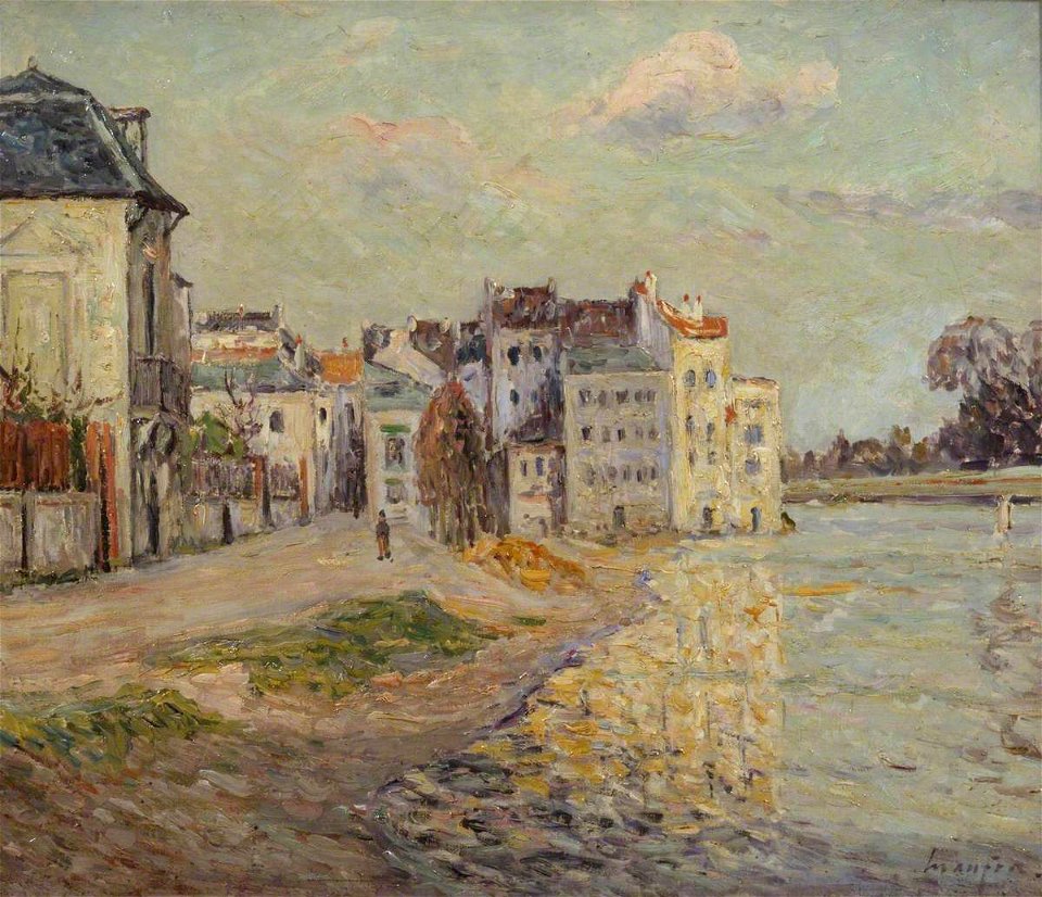 Maxime Maufra (1861-1918) - The Embankment of Lagny under Flood Water (Le Quai de Lagny inondé) - N04947 - National Gallery