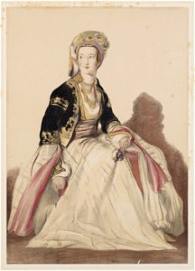 Mrs. Young, vrouw van de Consul te Jeruzalem, objectnr A 16094