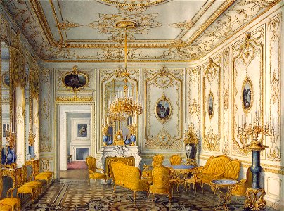 Mayblum J. - Palace of Count P.S.Stroganov - Yellow Drawing-Room, 1860s