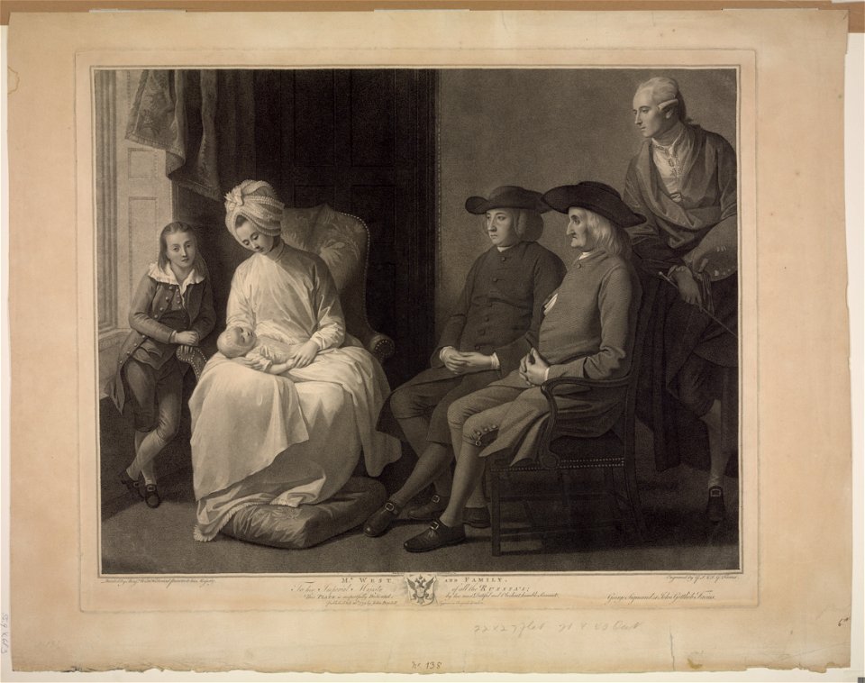 Mr. West and family - painted by Benjm. West historical painter to his Majesty ; John Boydell excudit London 1779 ; engraved by G.S. & J.G. Facius. LCCN2006676676