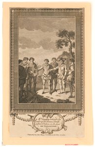 Mr. Doughty beheaded by order of Sir Francis Drake, at Port St. Julian, on the coast of Patagonia - Dodd delin. ; Goldar sculp. LCCN2005691843