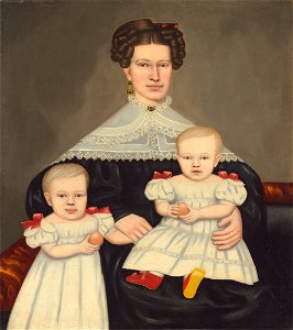 Mrs. Paul Smith Palmer and Her Twins by Erastus Salisbury Field