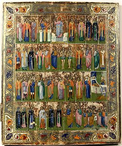 Menalogical icon (19 c. Russia. Priv. coll.)