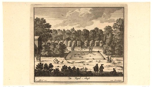 Menagerie met vogels op paleis Honselaarsdijk