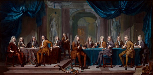 Members of the magistrate of The Hague, 1717, by Carel de Moor (II) (1655 - 1738)