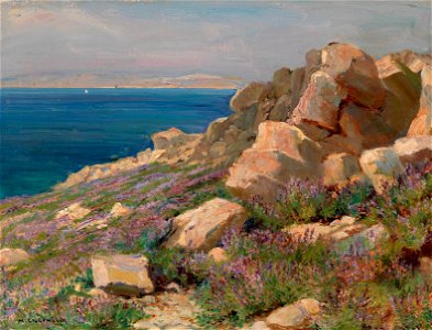 Menci Clement Crnčić - Coastal Landscape in Croatia