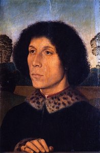 Hans memling, ritratto d'ignoto, uffizi