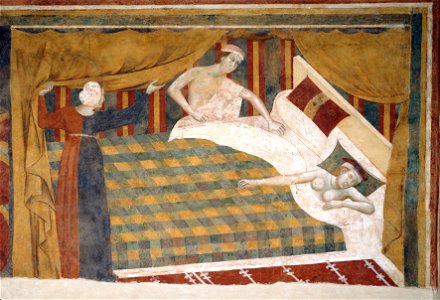 Memmo di Filippuccio - Profane love scenes- The spouses retired to bed - Google Art Project
