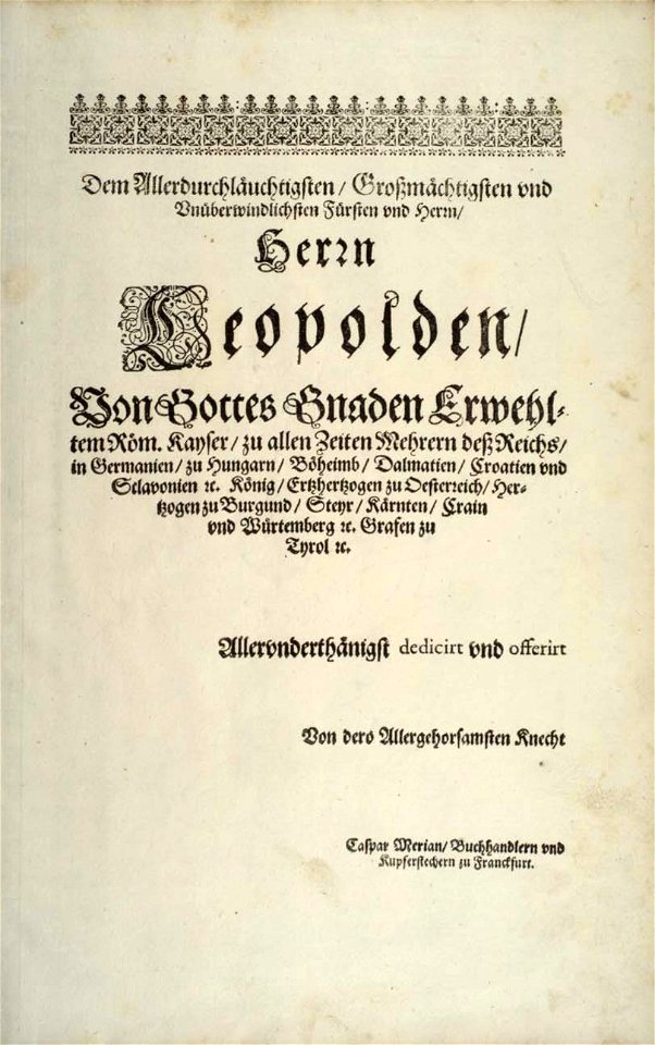Merian Einzüge Widmung