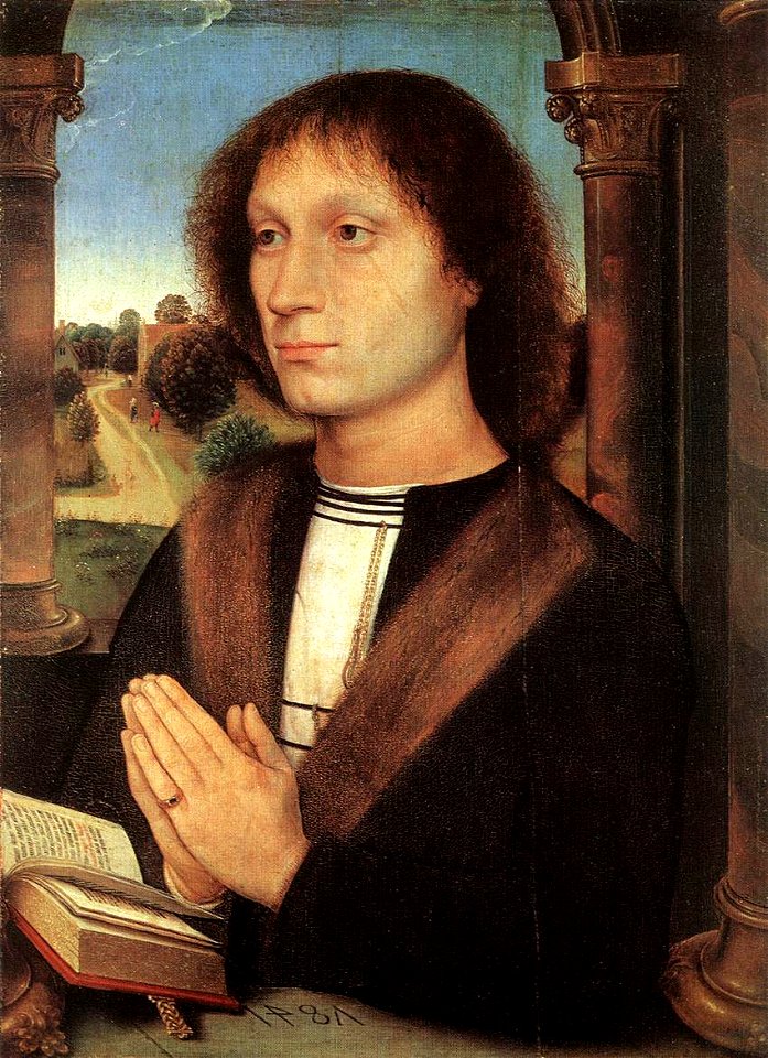 Memling, trittico di Benedetto Portinari, ritratto, parte destra