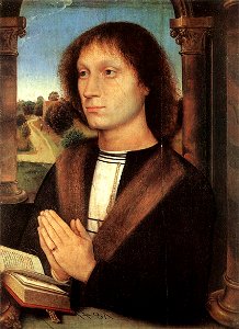 Memling, trittico di Benedetto Portinari, ritratto, parte destra