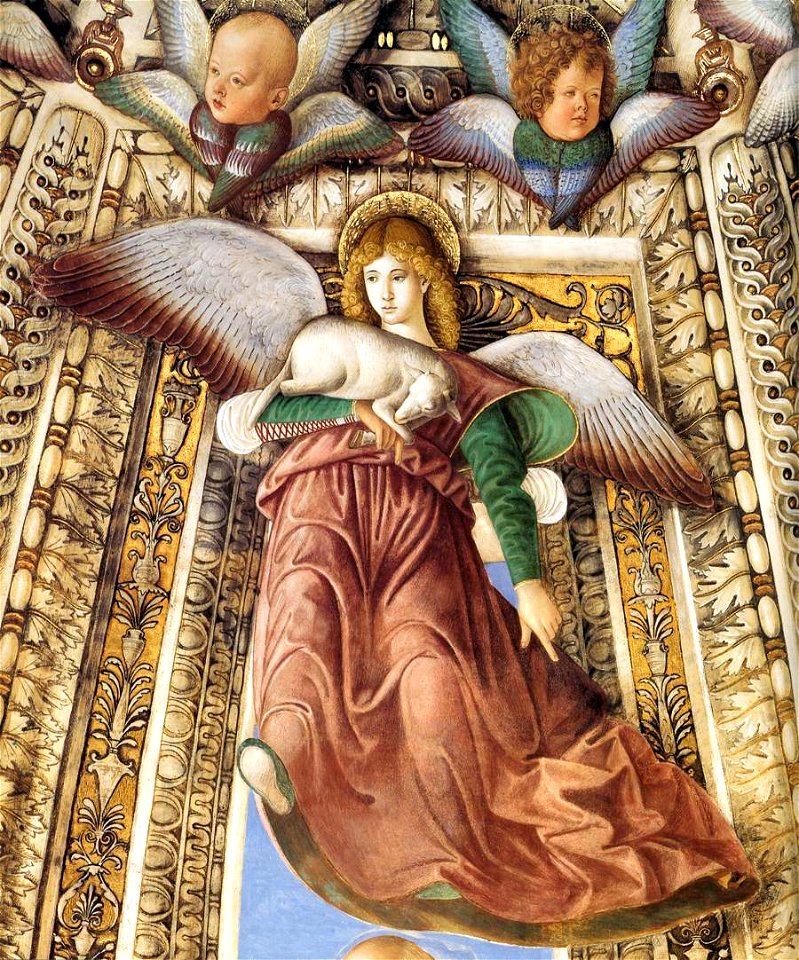 Melozzo da Forlì - Angel with a Lamb as a Symbol of Christ's Sacrifice - WGA14787
