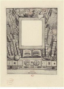 Meryon - Projet d'encadrement pour le portrait d'Armand Guéraud, 7ème état, btv1b55002186r