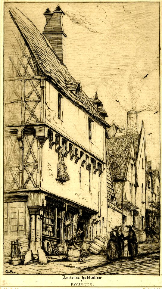Meryon - Ancienne habitation à Bourges, 1865,1209.659