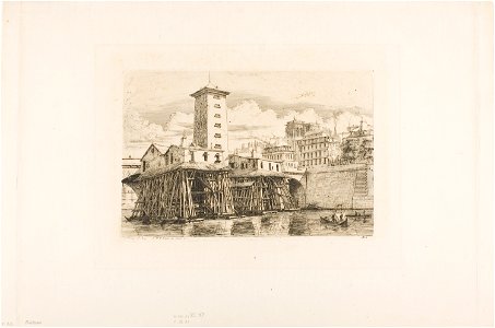 Meryon - La Pompe Notre Dame, Paris, 1991.874