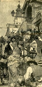 Mercato sul ponte di Rialto Giacomo Favretto