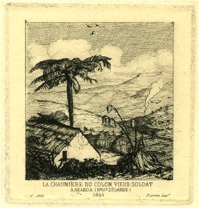 Meryon - La chaumière du colon vieux-soldat à Akaroa (Nelle Zélande), 1845, 1868,1114.319