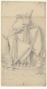 Meryon - Croquis d'étude pour l'eau-forte Les armes de Paris, btv1b55001100d