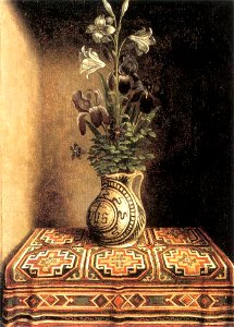 Hans Memling - Flower Still-life - WGA14948. Free illustration for personal and commercial use.